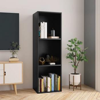 ARDEBO.de - Bücherregal/TV-Schrank Schwarz 36x30x114 cm Holzwerkstoff