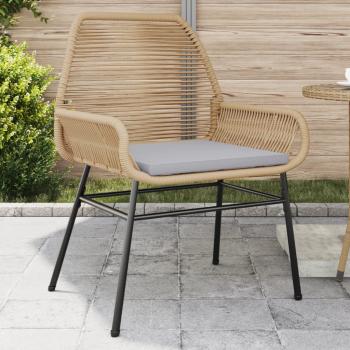 ARDEBO.de - Gartenstühle 2 Stk. mit Kissen Braun Poly Rattan