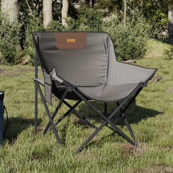 ARDEBO.de - Campingstühle 2 Stk. mit Tasche Klappbar Grau