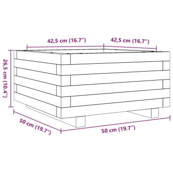 Pflanzkübel 50x50x26,5 cm Kiefernholz Imprägniert