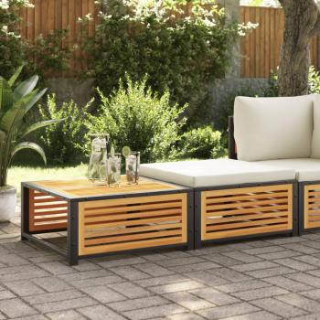 ARDEBO.de - Gartentisch mit Hocker Massivholz Akazie