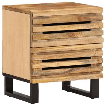 ARDEBO.de - Nachttisch 40x34x46 cm Raues Mangoholz