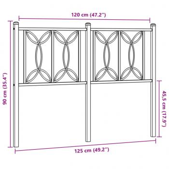 Kopfteil Metall Schwarz 120 cm