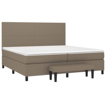 Boxspringbett mit Matratze Taupe 200x200 cm Stoff