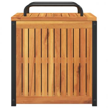 Gartenbox 45x45x45/53 cm Massivholz Akazie und Stahl