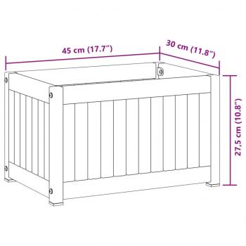 Pflanzkübel 45x30x27,5 cm Massivholz Akazie und Stahl