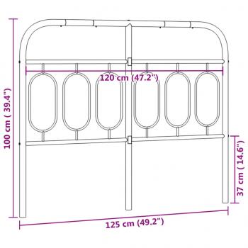 Kopfteil Metall Weiß 120 cm