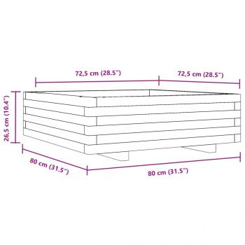 Pflanzkübel 80x80x26,5 cm Massivholz Douglasie