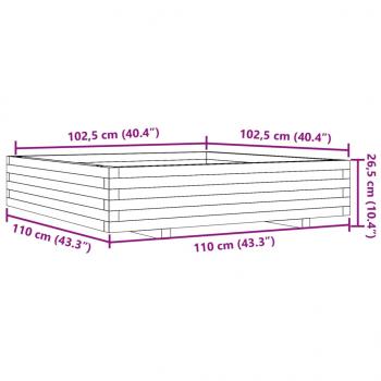 Pflanzkübel 110x110x26,5 cm Massivholz Douglasie