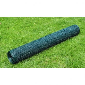 ARDEBO.de - Drahtzaun mit PVC-Beschichtung 25x0,5 m Grün