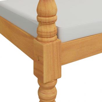 Batavia-Bank mit Kissen 150 cm Massivholz Teak