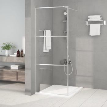 ARDEBO.de - Duschwand für Begehbare Dusche Silbern 80x195 cm ESG-Klarglas