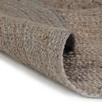 ARDEBO.de - Teppich Handgefertigt Jute Rund 240 cm Grau