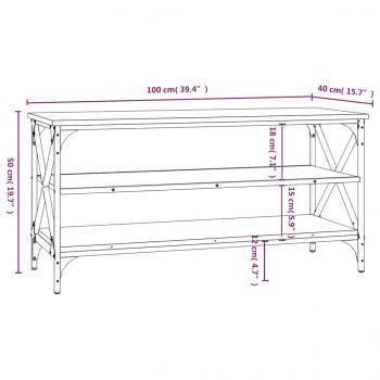 TV-Schrank Schwarz 100x40x50 cm Holzwerkstoff