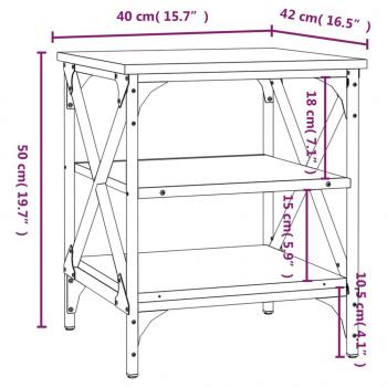 Beistelltische 2 Stk. Schwarz 40x42x50 cm Holzwerkstoff