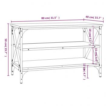 TV-Schrank Schwarz 80x40x50 cm Holzwerkstoff