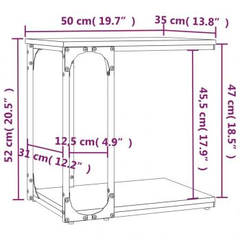 Beistelltisch Grau Sonoma 50x35x52 cm Holzwerkstoff