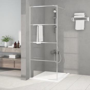 ARDEBO.de - Duschwand für Walk-In Dusche Silber 80x195 cm ESG-Glas Klar