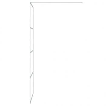 Duschwand für Walk-In Dusche Silber 80x195 cm ESG-Glas Klar