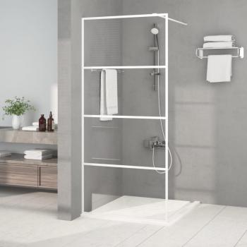 ARDEBO.de - Duschwand für Begehbare Dusche Weiß 90x195 cm ESG-Klarglas