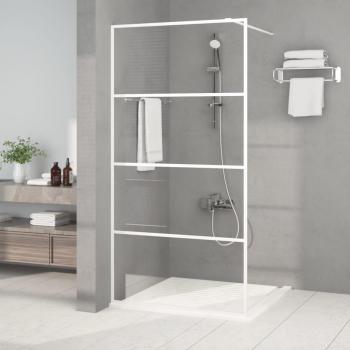 ARDEBO.de - Duschwand für Begehbare Dusche Weiß 100x195 cm ESG-Klarglas