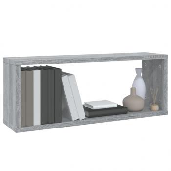 Würfelregale 2 Stk. Grau Sonoma 60x15x23 cm Holzwerkstoff