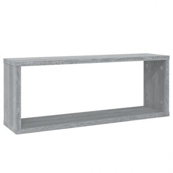 Würfelregale 4 Stk. Grau Sonoma 60x15x23 cm Holzwerkstoff