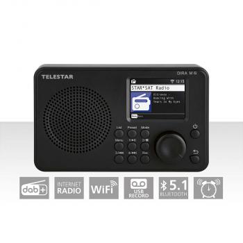 ARDEBO.de - DIRA M 6i Ultrakompaktes Multifunktionsradio DAB+ / FM / Internet / Bluetooth Schwarz