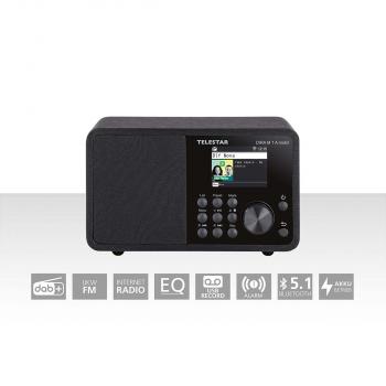 ARDEBO.de - DIRA M 1 A Mobiles EWF Batteriebetriebenes Mono-Multifunktionsradio DAB+ / FM / Internet / Bluetooth Schwarz