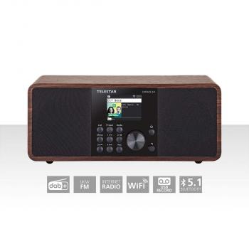 ARDEBO.de - DIRA S 24i Multifunktionales Stereo-Radio DAB+ / FM / Internet / Bluetooth Holz