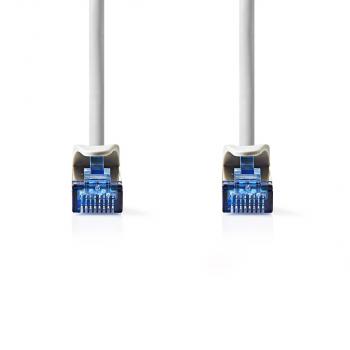 CAT6a-Netzwerkkabel | S/FTP | RJ45 Stecker | RJ45 Stecker | 15.0 m | Snagless | Rund | LSZH | Grau | Label