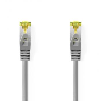 ARDEBO.de - CAT7-Netzwerkkabel | S/FTP | RJ45 Stecker | RJ45 Stecker | 20.0 m | Snagless | Rund | LSZH | Grau | Label