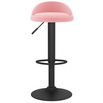 Barhocker 2 Stk. Rosa Samt