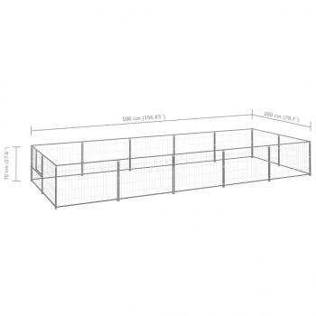 Hundezwinger Silbern 10 m² Stahl