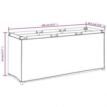 Aufbewahrungsbox Grau 105x34,5x45 cm Stoff