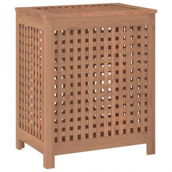 Wäschebehälter 50x35x60 cm Massivholz Teak