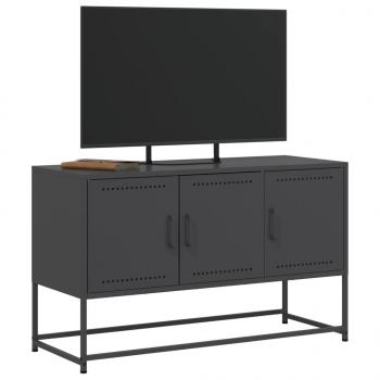 TV-Schrank Schwarz 100,5x39x60,5 cm Stahl