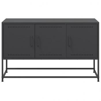 TV-Schrank Schwarz 100,5x39x60,5 cm Stahl