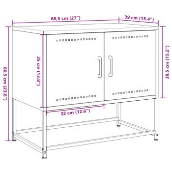 TV-Schrank Olivgrün 68,5x39x60,5 cm Stahl