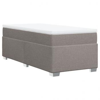 Boxspringbett mit Matratze Taupe 90x190 cm Stoff