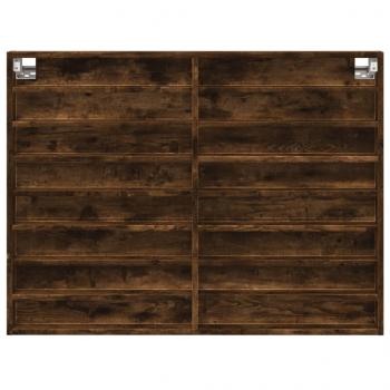 Vitrinenschrank Räuchereiche 100x8,5x75 cm Holzwerkstoff