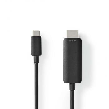 ARDEBO.de - USB-C? Adapter | USB 3.2 Gen 1 | USB-C? Stecker | HDMI? Stecker | 4K@60Hz | 1.00 m | Rund | Vernickelt | PVC | Schwarz | Label