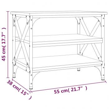 Beistelltisch Braun Eichen-Optik 55x38x45 cm Holzwerkstoff