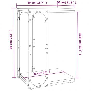 Beistelltisch Schwarz 40x30x60 cm Holzwerkstoff