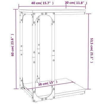 Beistelltisch Braun Eichen-Optik 40x30x60 cm Holzwerkstoff