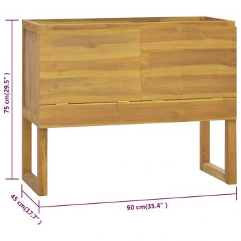 Badschrank 90x40x75,5 cm Massivholz Teak