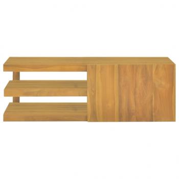 Wand-Badschrank 90x40x30 cm Massivholz Teak