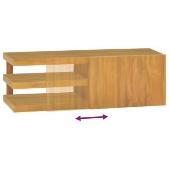 Wand-Badschrank 90x40x30 cm Massivholz Teak