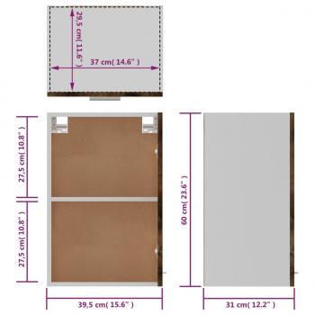 Hängeschrank Räuchereiche 39,5x31x60 cm Holzwerkstoff