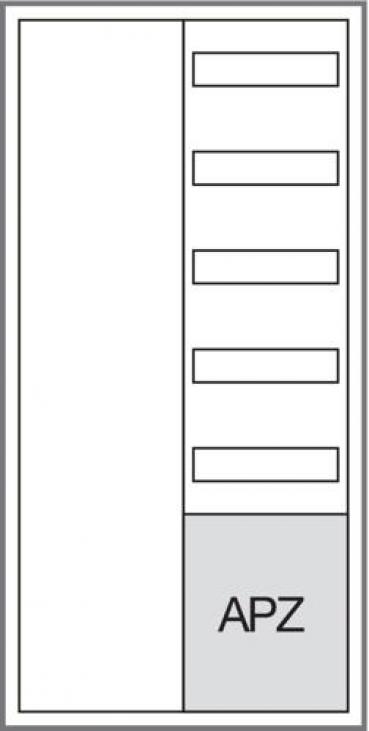 Hager ZB32APZ2 Komplettschrank, VF-5rh/APZ, univers Z, 1100x550x205mm, IP44, SKII, 2-feld